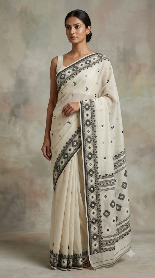 Bengal Cotton Jamdani Saree