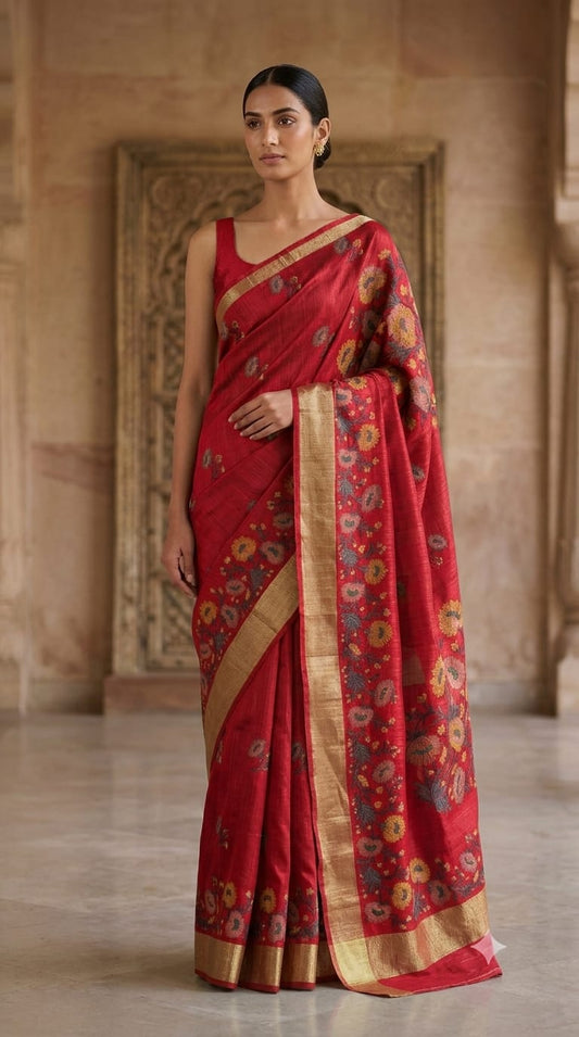 Slub Cotton Saree