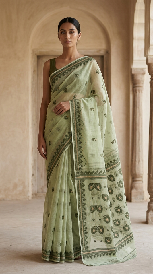 Bengal Cotton Jamdani Saree