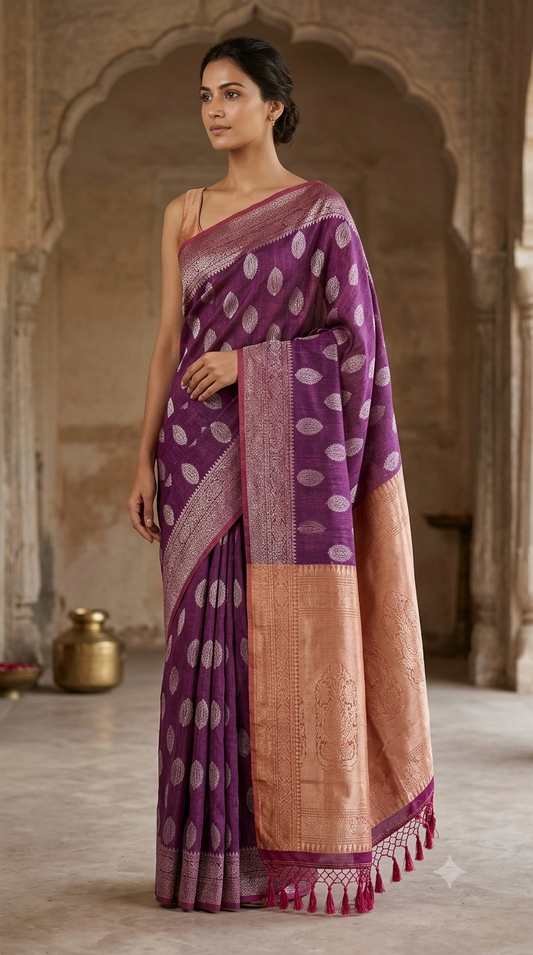Handloom Cotton Banarasi Saree