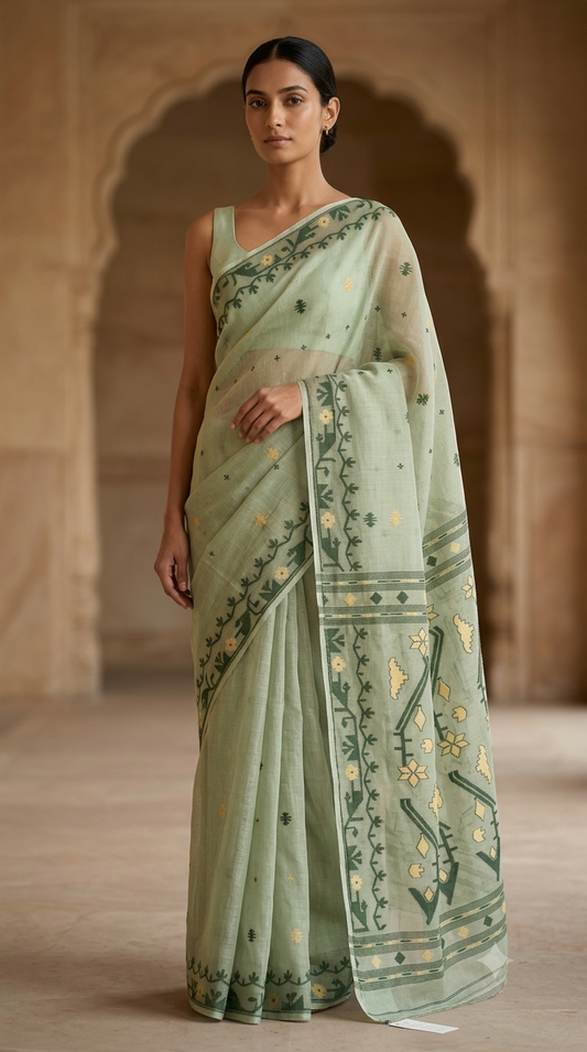 Bengal Cotton Jamdani Saree