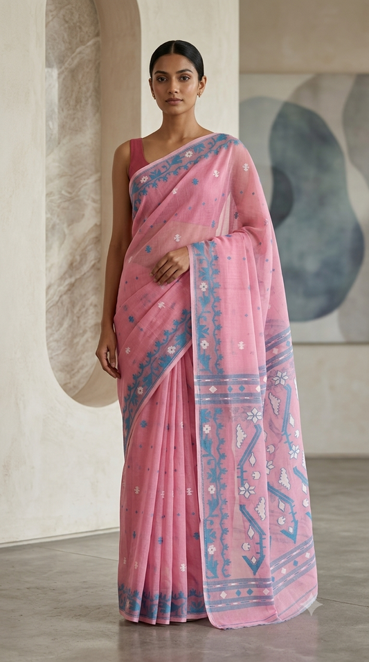 Bengal Cotton Jamdani Saree