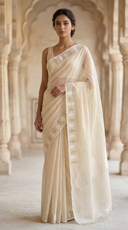 Handloom Tussar Silk Saree