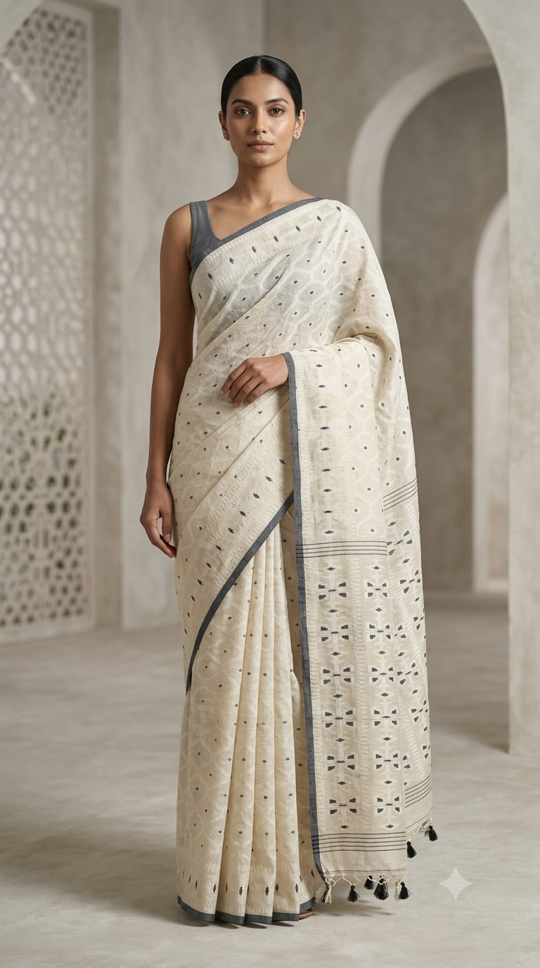 Handloom Tussar Silk Saree
