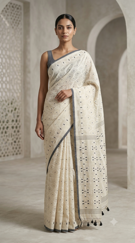 Handloom Tussar Silk Saree