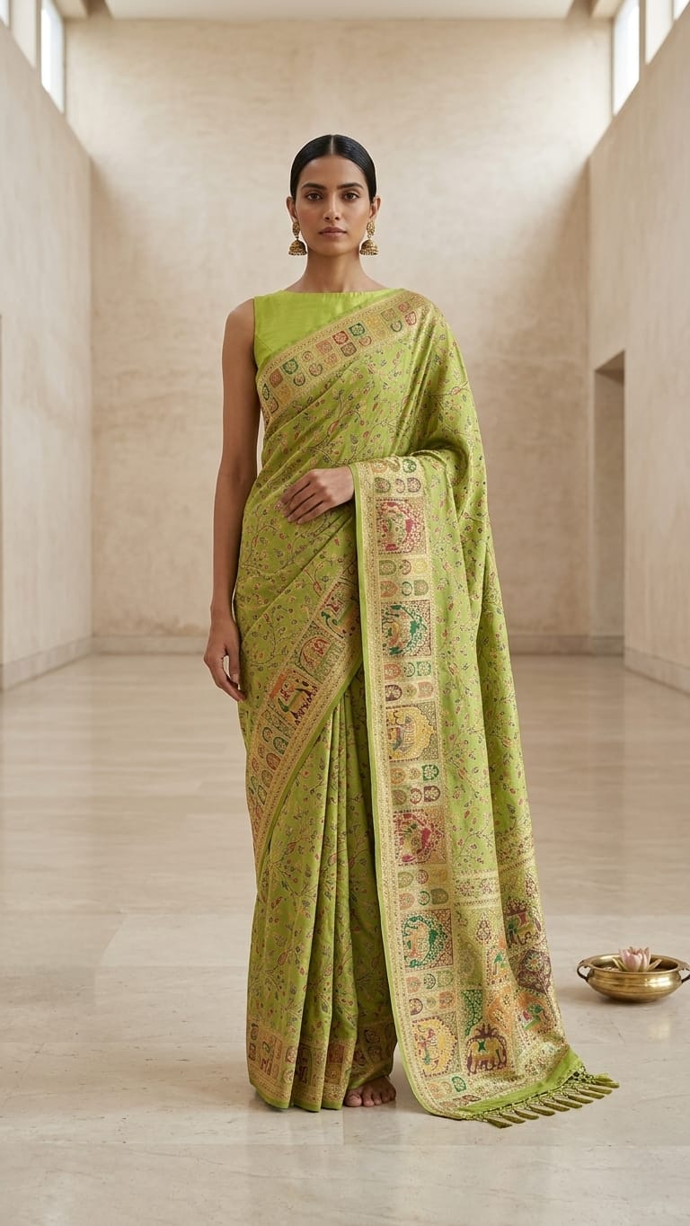 Handwoven Kani Silk Saree