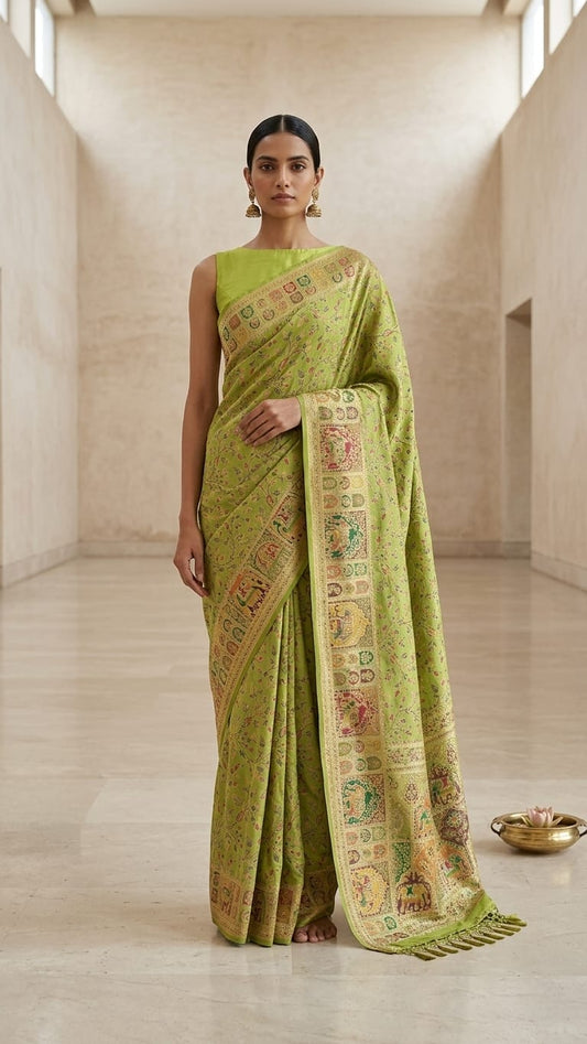 Handwoven Kani Silk Saree