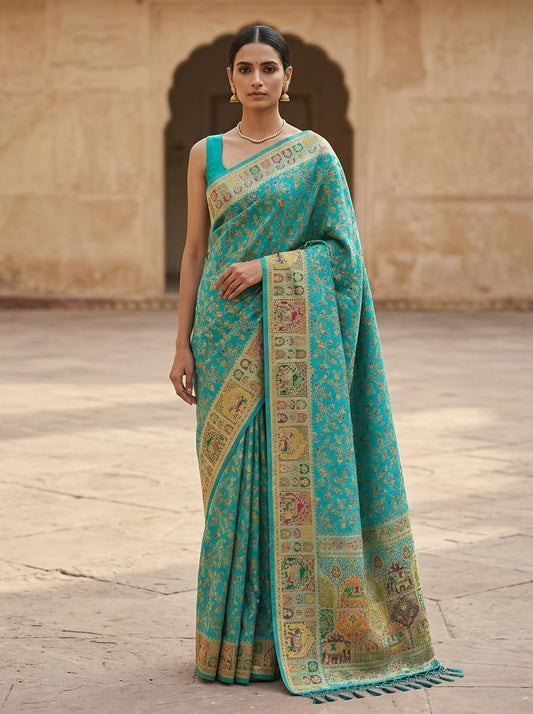 Handwoven Kani Silk Saree