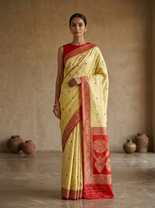 Bandhej Banarasi Saree