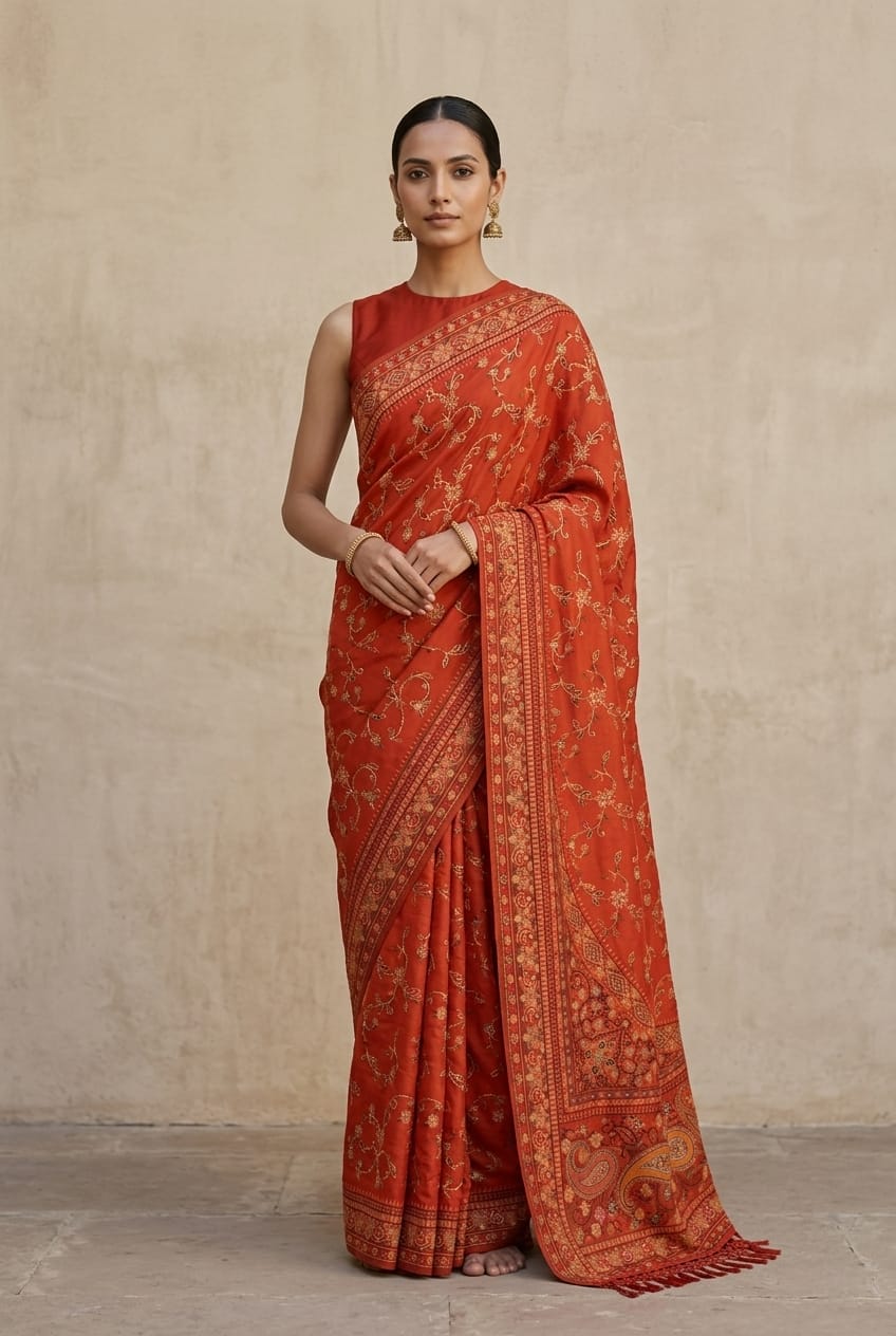 Handwoven Kani Silk Saree