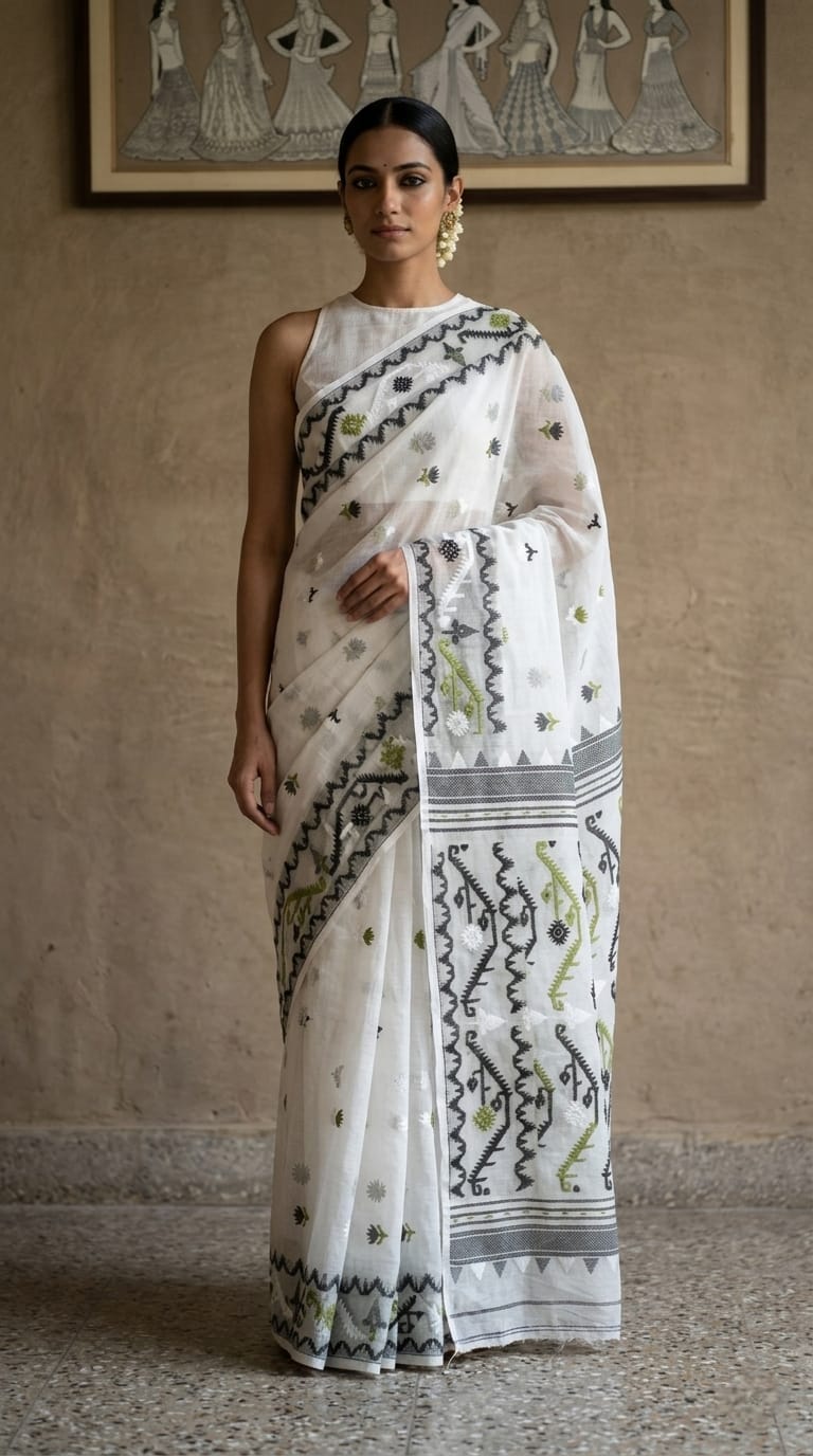Cotton Jamdani Saree