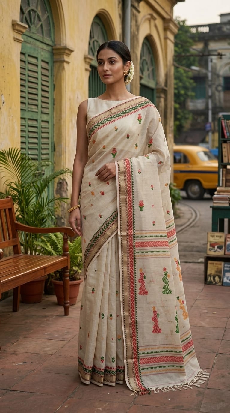 Handloom Tussar Silk Saree
