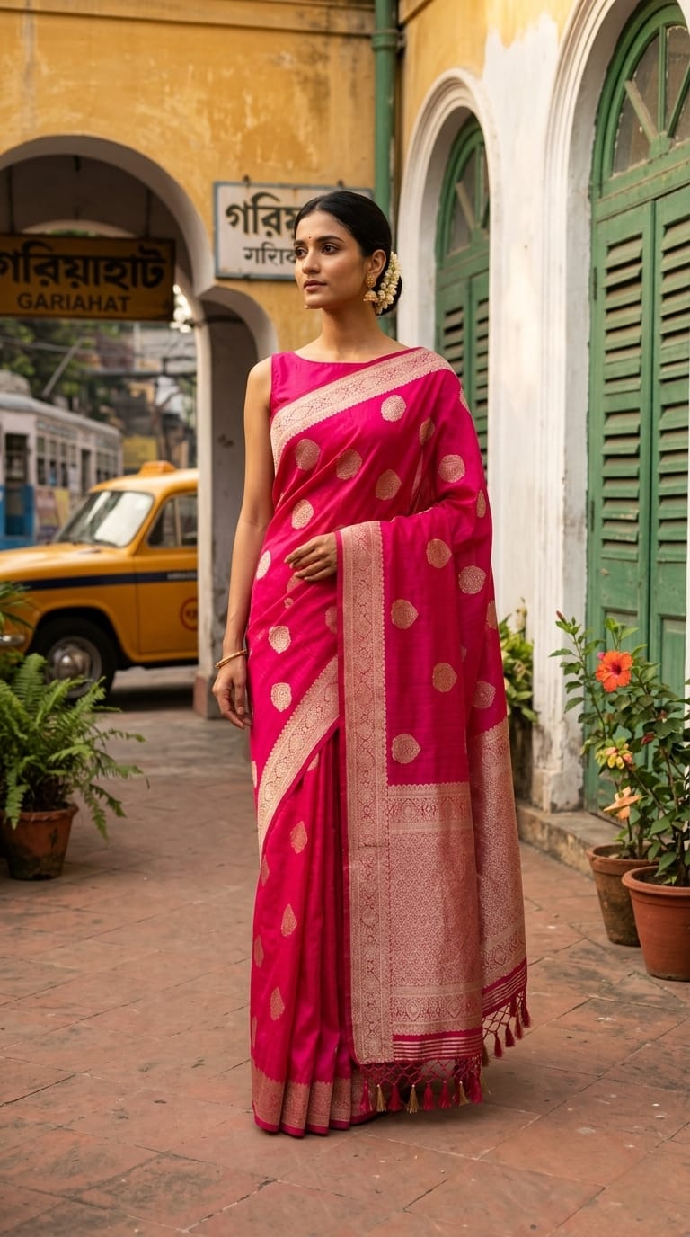 Tussar Matka Silk Saree