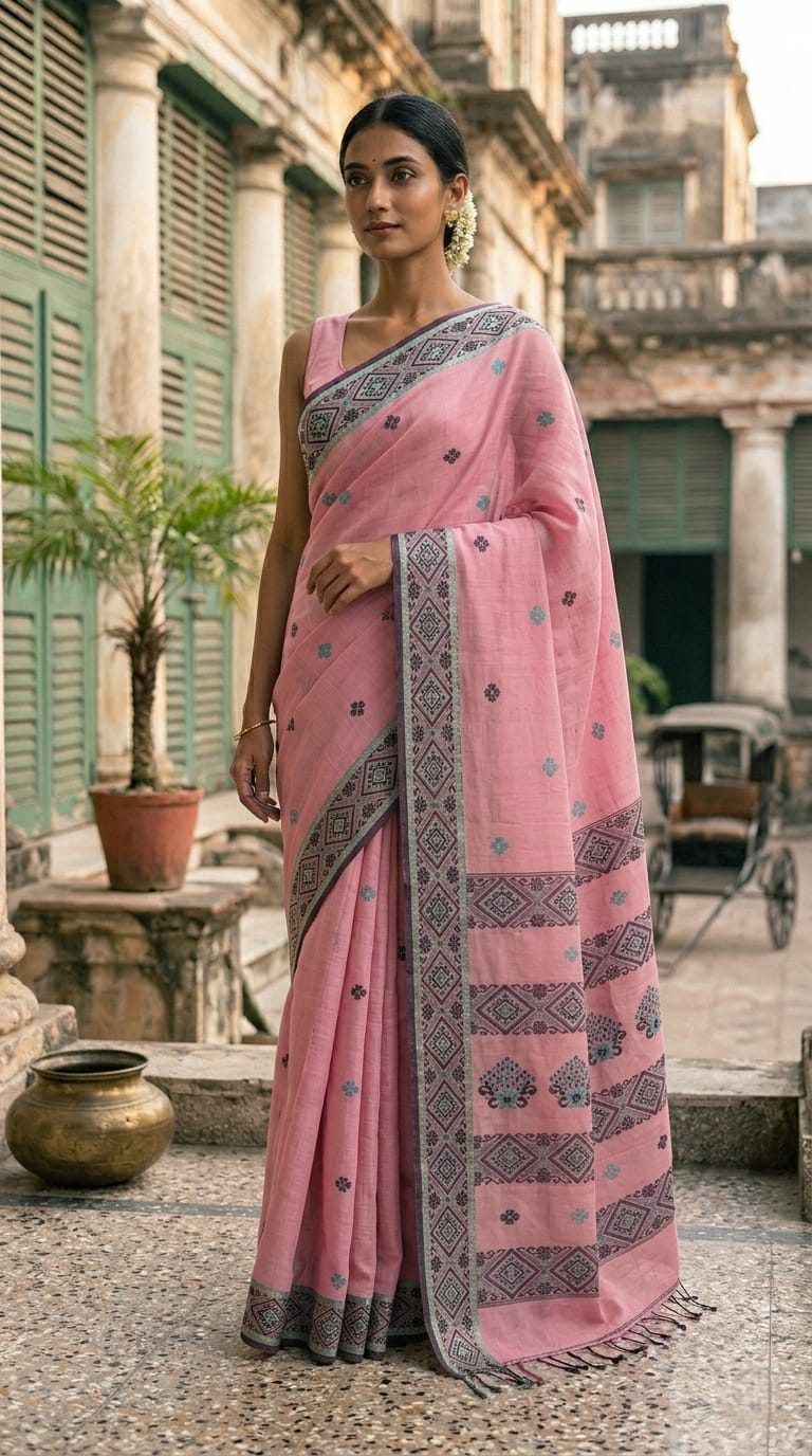 Handloom Cotton Baluchari Saree