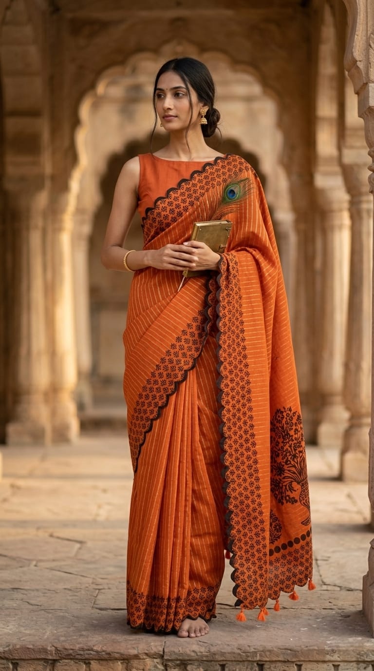 Designer Handloom Cotton Saree