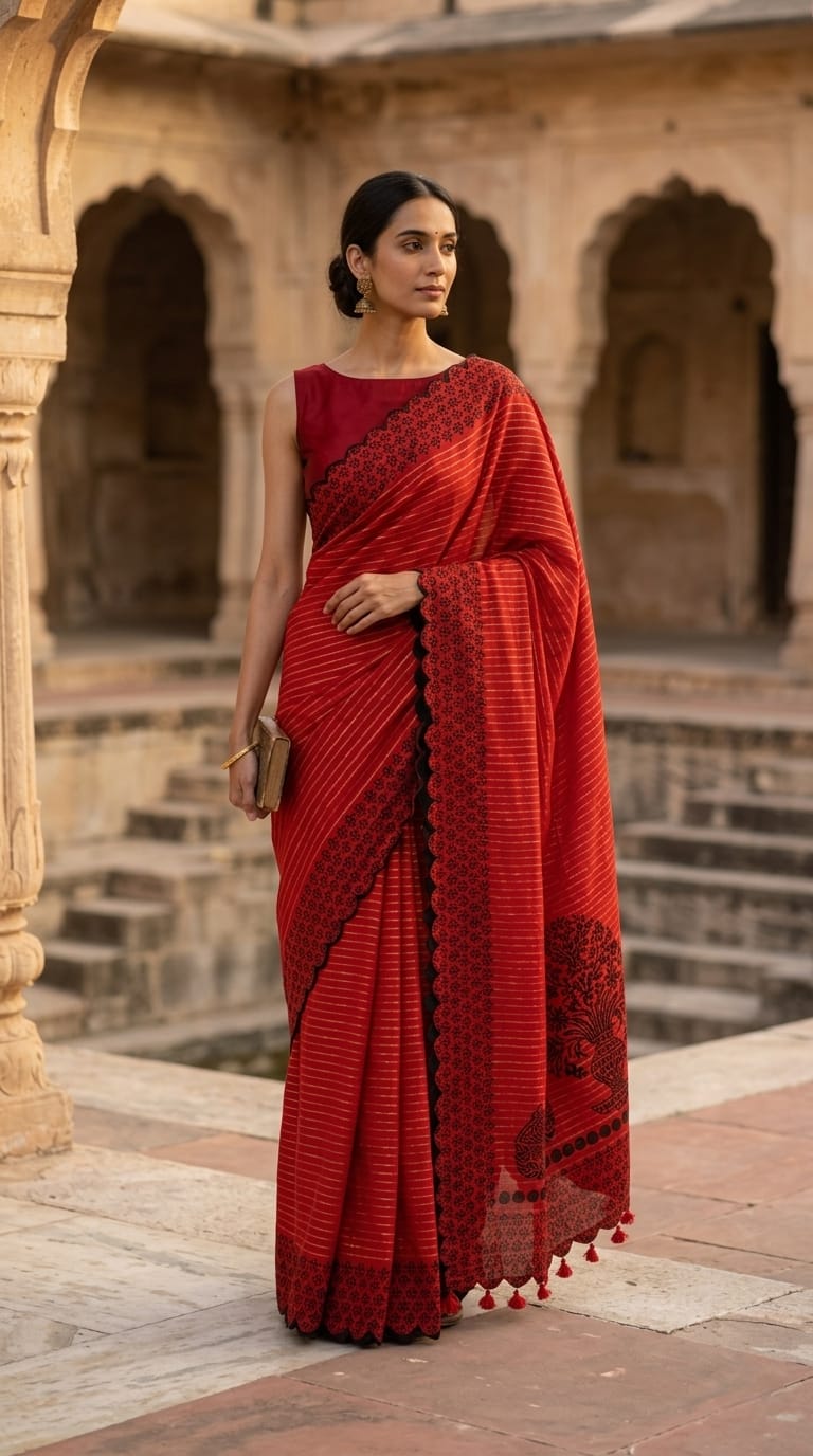 Designer Handloom Cotton Saree