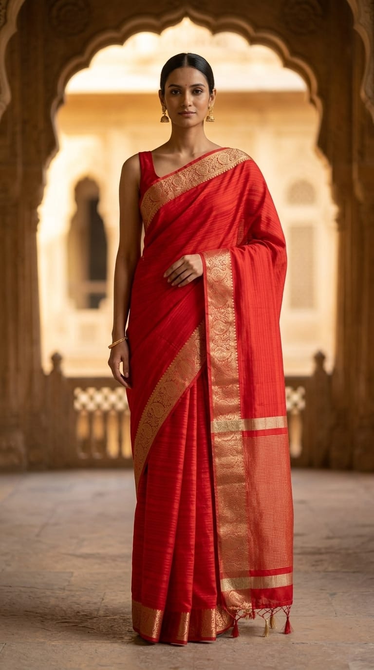 Tussar Matka Saree