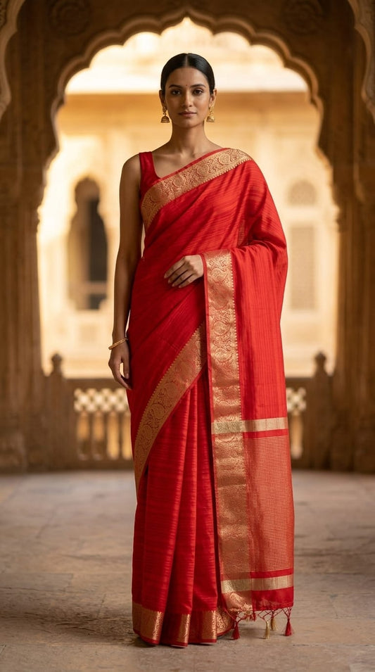 Tussar Matka Saree
