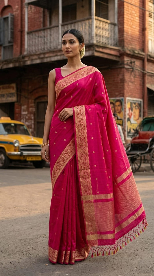Tussar Matka Saree