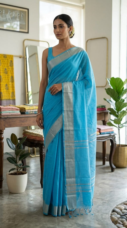 Cotton Chanderi Saree