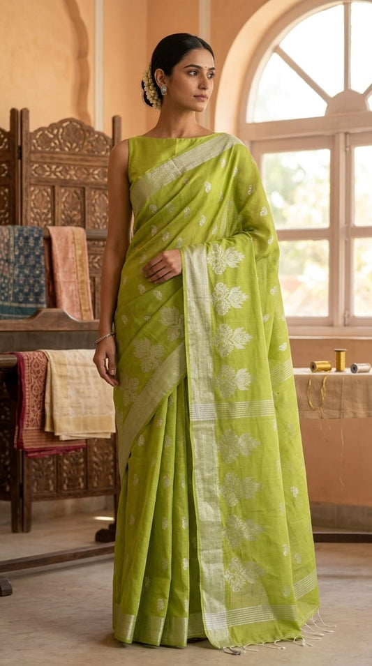 Cotton Chanderi Saree
