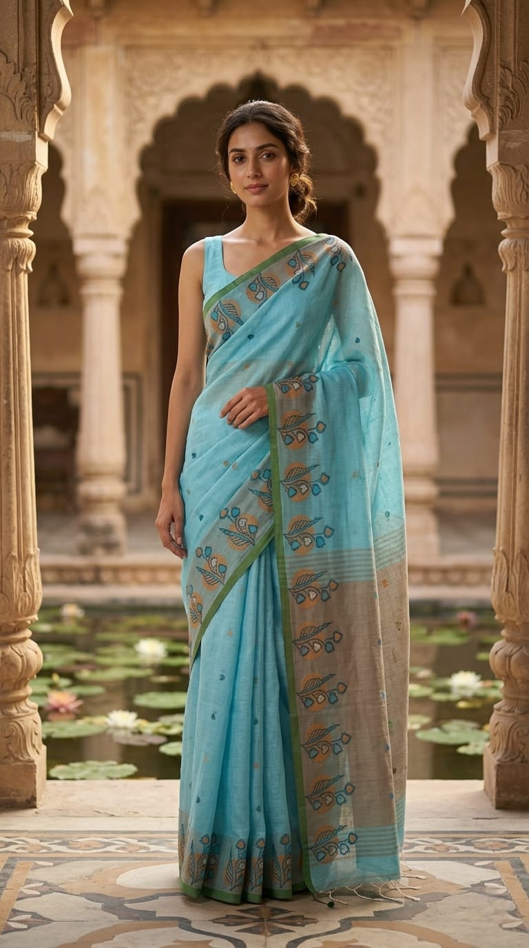 Cotton Chanderi Saree