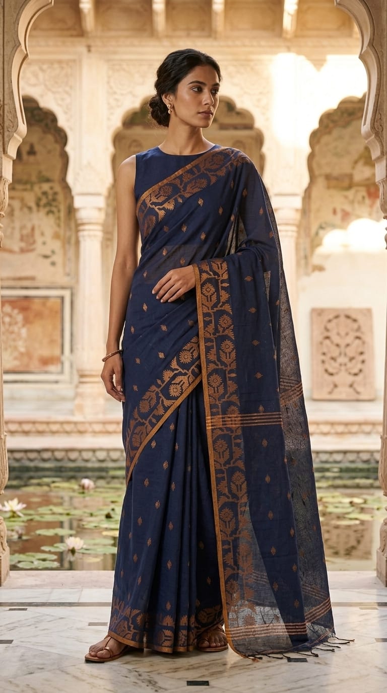 Cotton Jamdani Saree