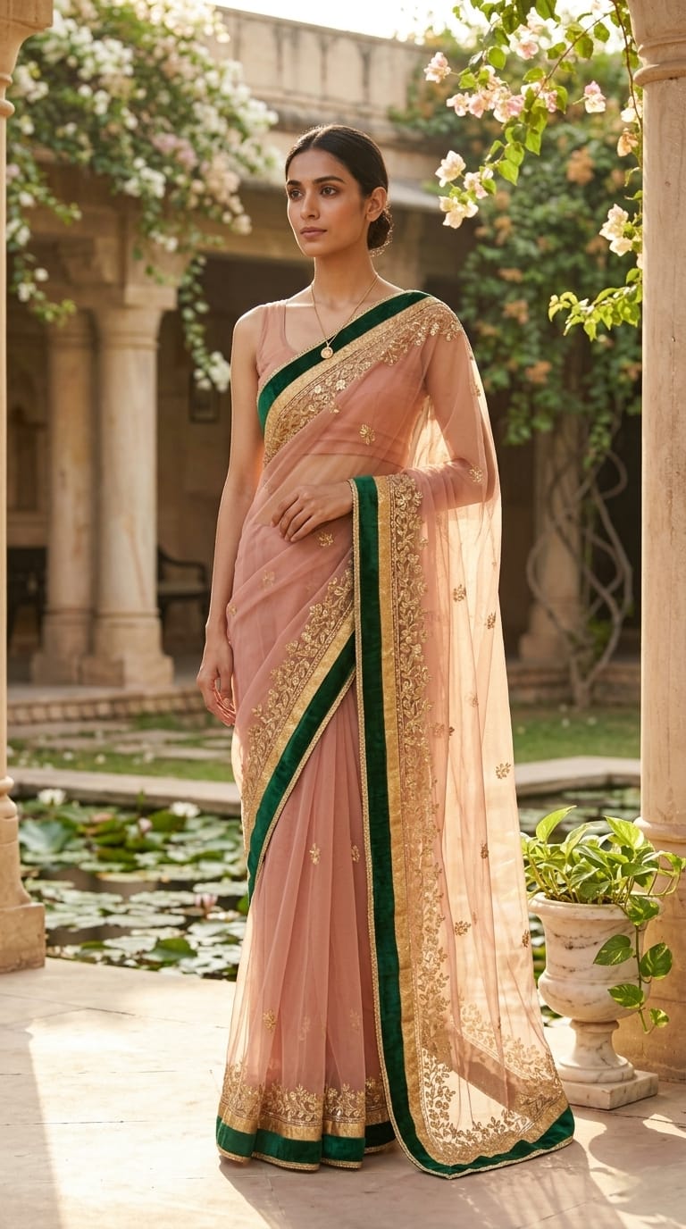 Digital Printed Georgette Saree