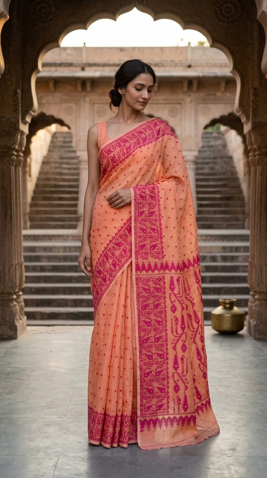 Bengal Cotton Jamdani Saree