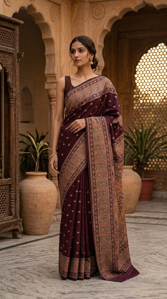 Handwoven Kani Silk Saree
