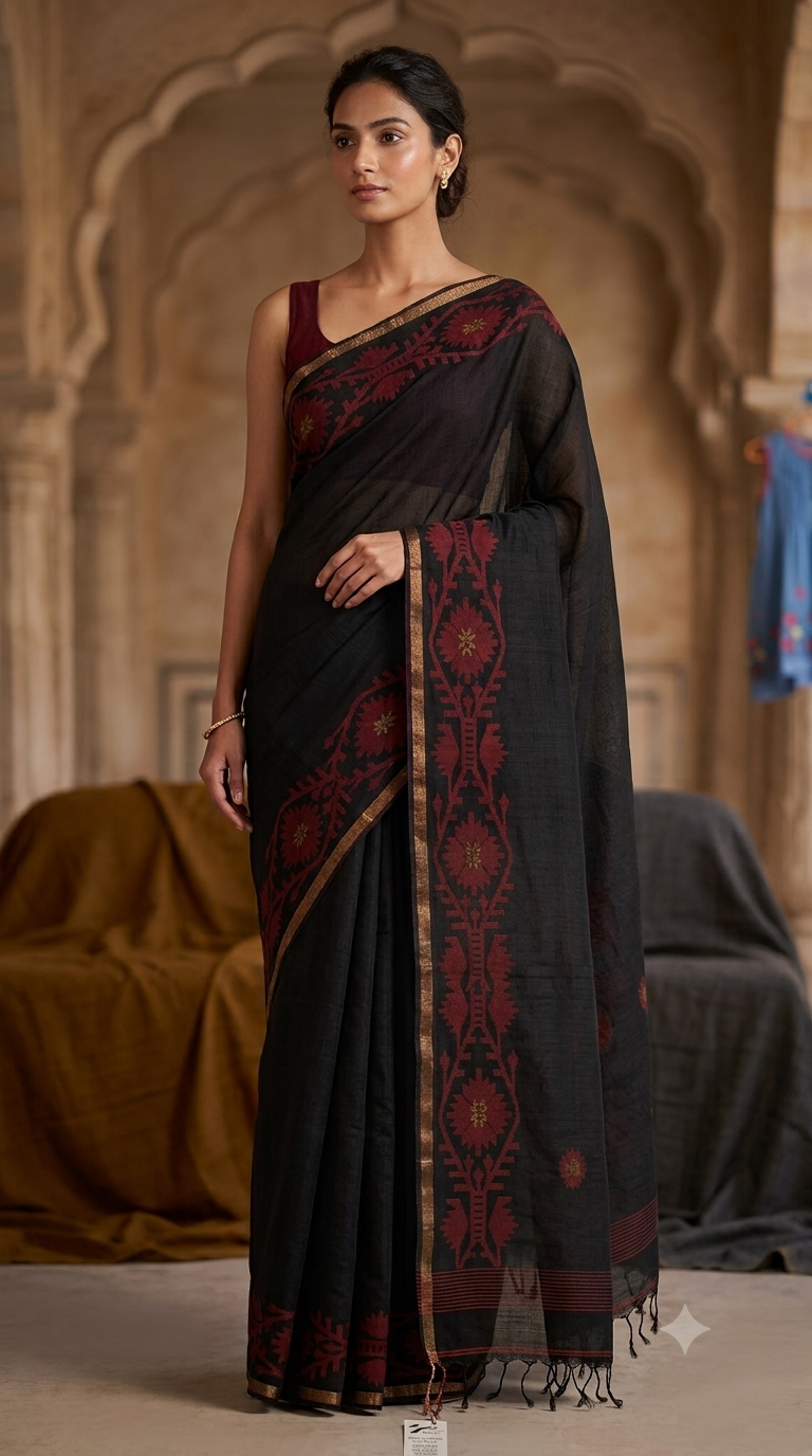 Handloom Tussar Silk Saree