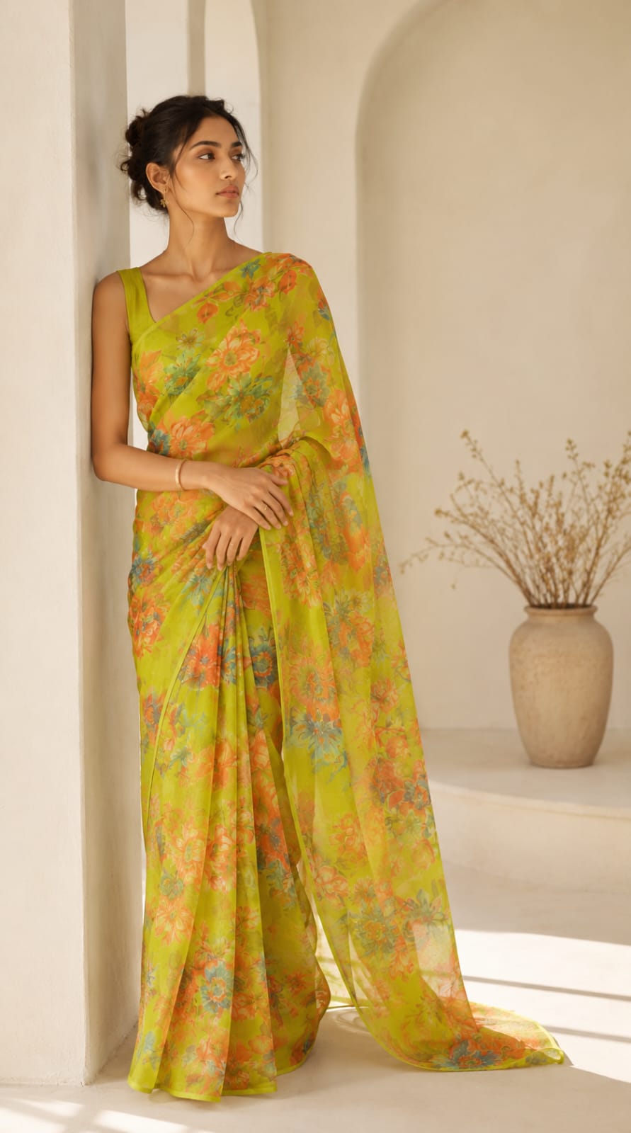 Digital Printed Georgette Saree