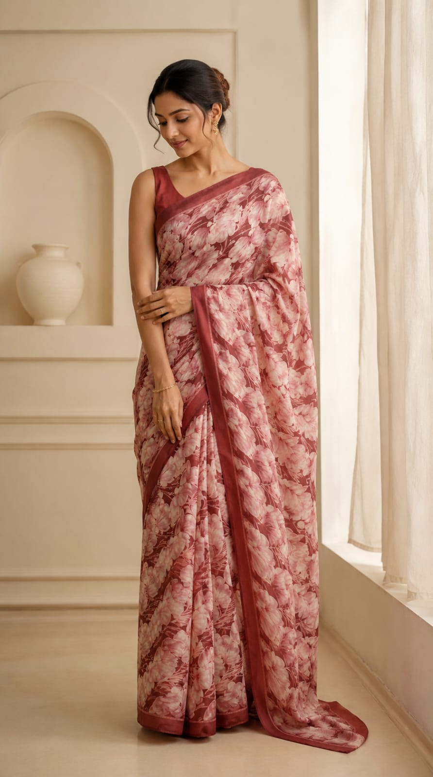 Digital Printed Georgette Saree